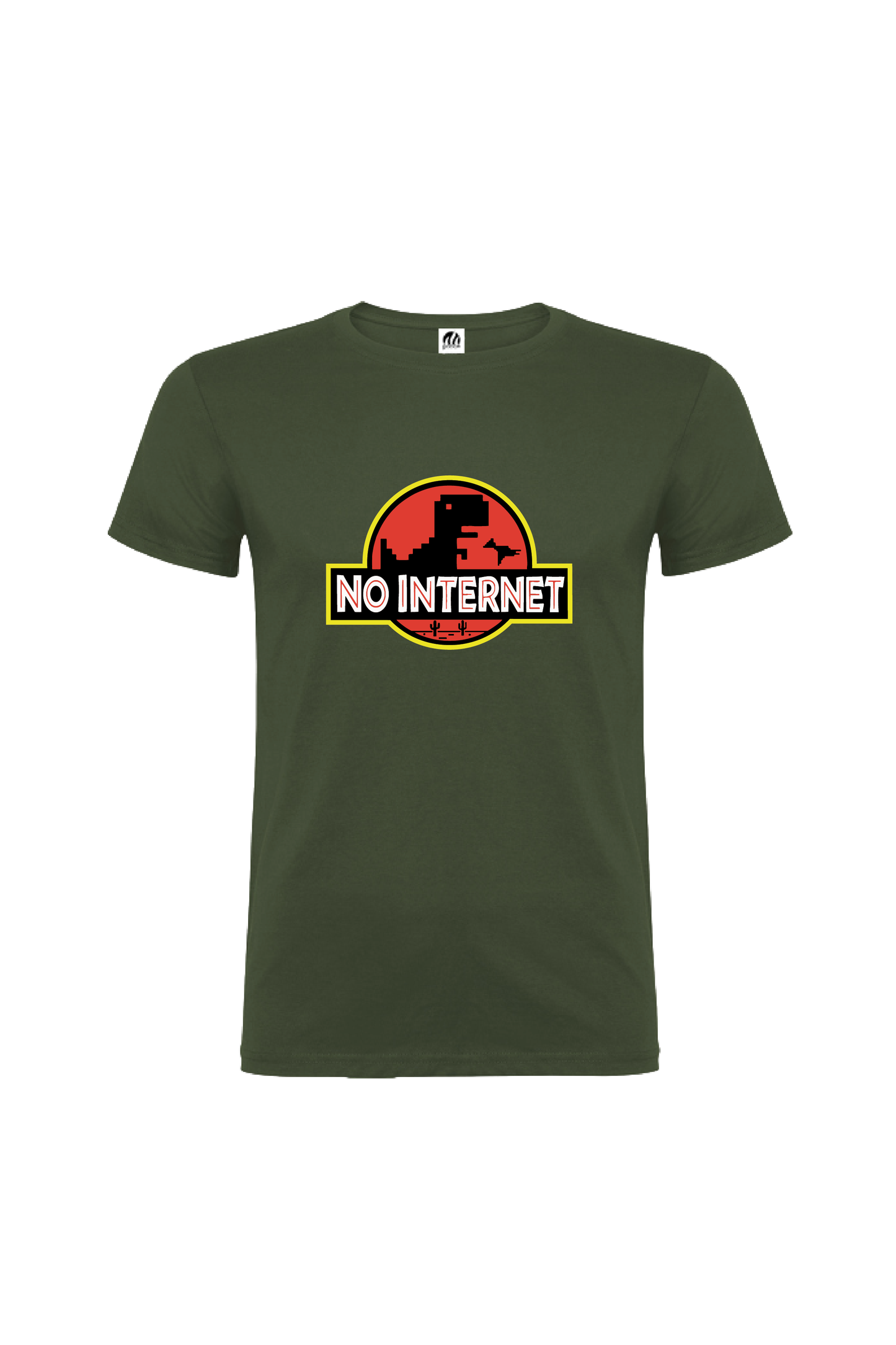 Camiseta Manga Corta Hombre Personalizada "No internet"