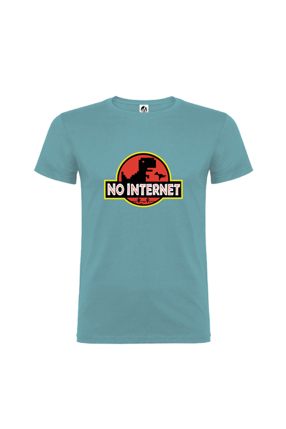 Camiseta Manga Corta Hombre Personalizada "No internet"