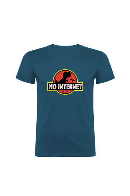 Camiseta Manga Corta Hombre Personalizada "No internet"
