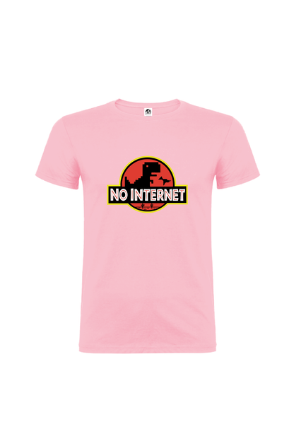Camiseta Manga Corta Hombre Personalizada "No internet"