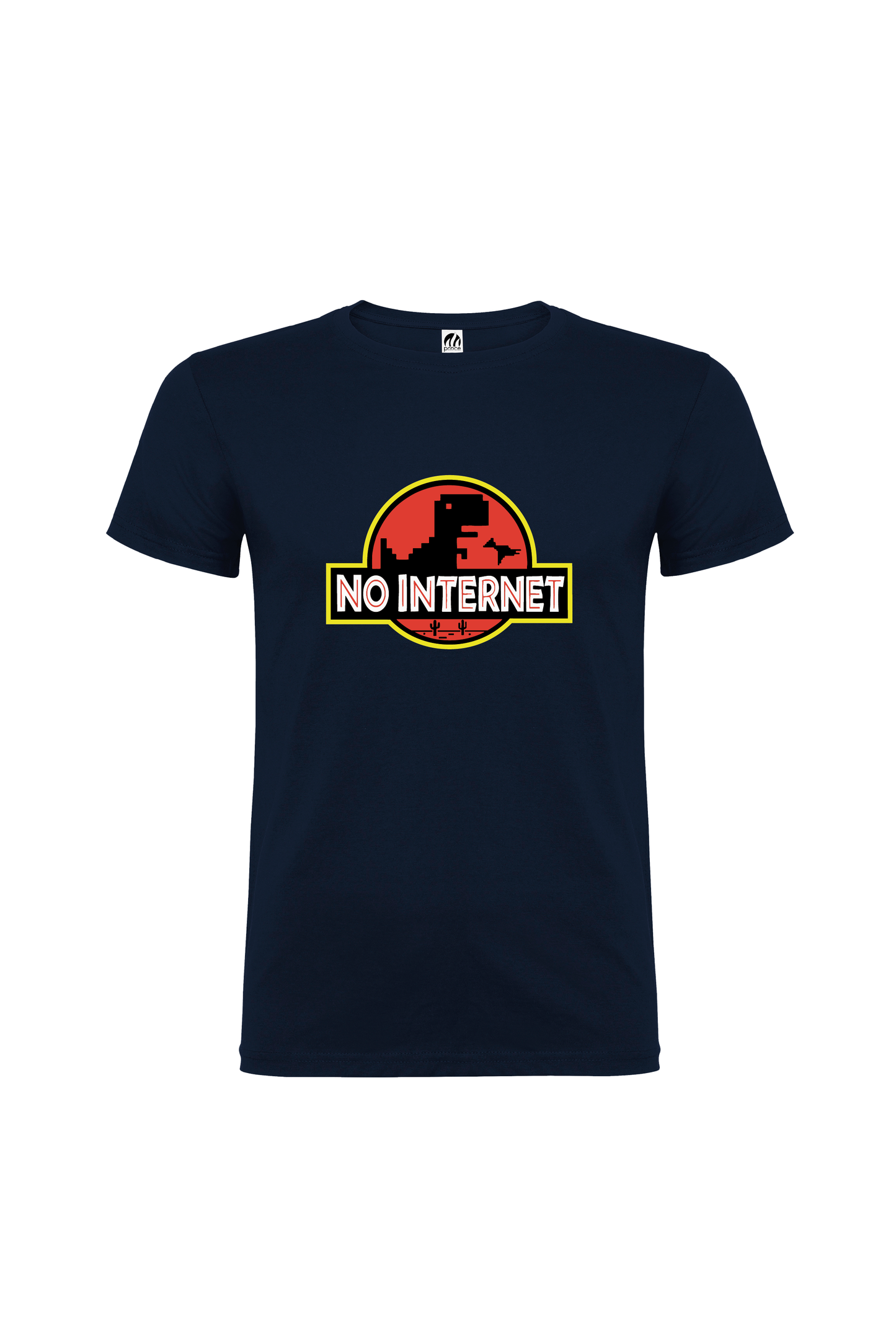 Camiseta Manga Corta Hombre Personalizada "No internet"