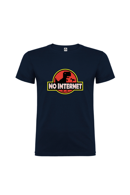 Camiseta Manga Corta Hombre Personalizada "No internet"
