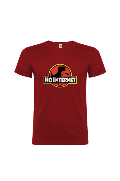 Camiseta Manga Corta Hombre Personalizada "No internet"