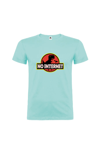 Camiseta Manga Corta Hombre Personalizada "No internet"