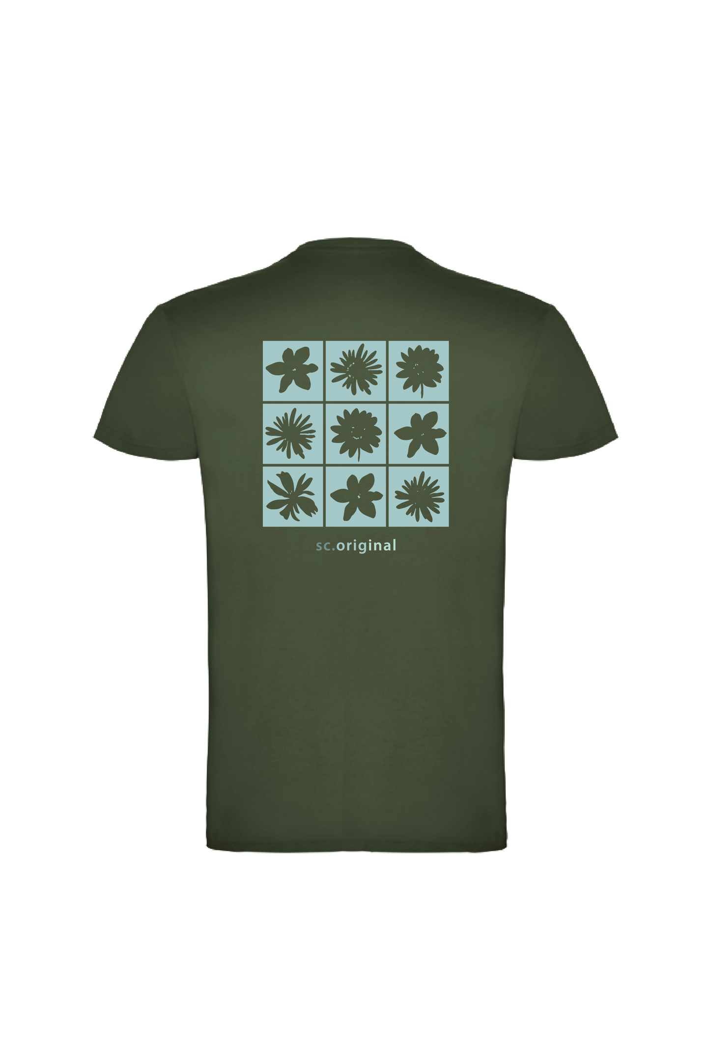 Camiseta Manga Corta Hombre Personalizada "Flowers"