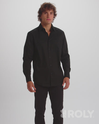 Camisa Laboral Roly Moscú 5506 Hombre Manga Larga